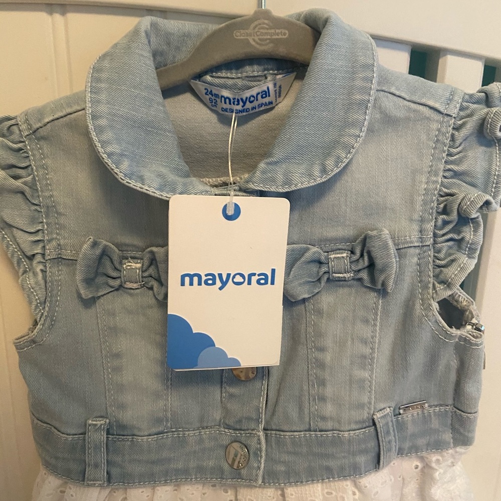 24M Mayoral Denim Baby Dress!